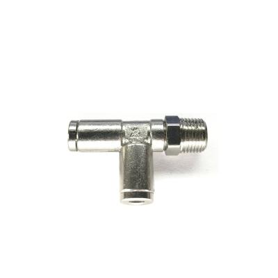 China Stores Quality Printing Assured Nickel Plated Brass T-Shape Check Valve Quick Fitting Connector for sale