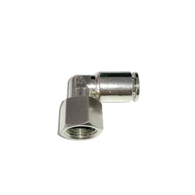 China Print Shops Quality Assured Nickel Plated Brass L-Shape Inside Wire Quick Fitting Connector for sale