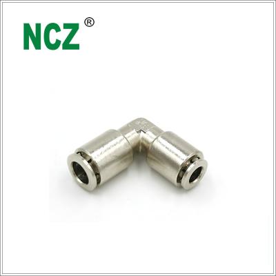 China Print Shops NCZ Nickel Plated Quick Connector YPF-J Right Angle Elbow Bi-Directional High Pressure Brass Pure Copper Plug Pneumatic Fittings for sale