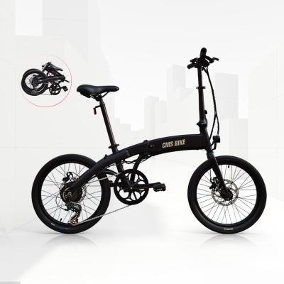 China Aluminum Alloy 20 Inch Folding Bike Front Lingt 36V/250W Carbon Fiber Electric Motor Electric Folding Bike for sale