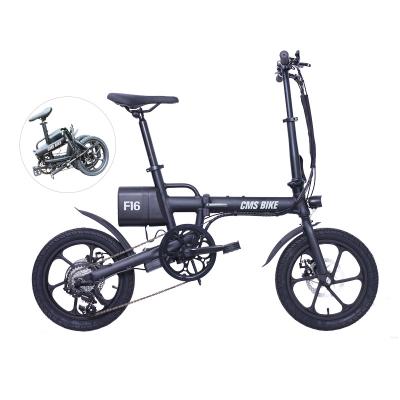 China Aluminum alloy foldable electric bicycle 36v lithium battery for electric bikes 16 inch electric bicycle conversion kit with battery for sale