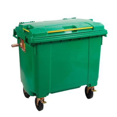 China Rolling Type School Special Plastic Lid Cover High Quality Reuse Customized Trash Can for sale