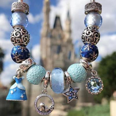 China Thailand CLASSIC Factory Wholesale Disney Collection The New Bead The Original LOGOS925 Sterling Silver Women Pandoraer Charm Bracelet for sale