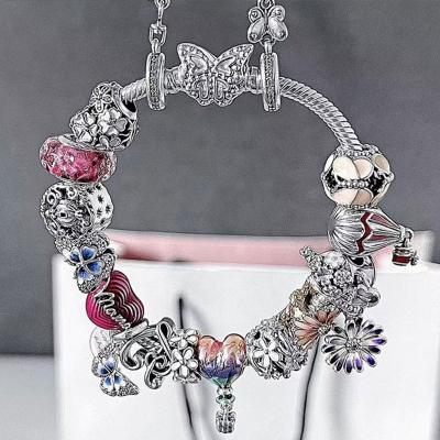 China Original Disney Wonderland CLASSIC Collectible High Quality Fine 925 Sterling Silver Charm Pandoraer Bracelet For Women for sale