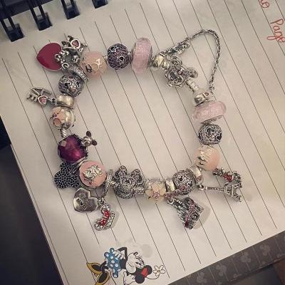 China High quality CLASSIC collection Disney's Mickey and Minnie's Original Ale pandoraer S925 Sterling Silver charm bracelet for sale