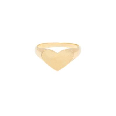 China Simple Cute Women Louise Heart Signet Ring by Yadoo Gold CLASSIC Jewelry S925 Sterling Silver Plated 18k for sale