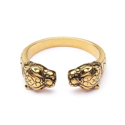 China CLASSIQUE Yadoo Vermeil Jewelry S925 Sterling Silver 18k Gold Plated Mens Trend Panther Ring for sale