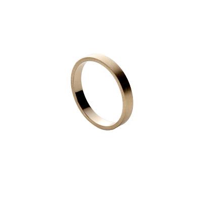 China Yadoo Vermeil CLASSIC Jewelry S925 Sterling Silver 18k Gold Plated Men's Simple And Fine 3mm Gold Band Ring for sale