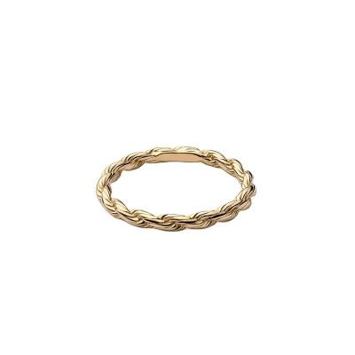 China Yadoo Vermeil CLASSIQUE Jewelry S925 Sterling Silver 18k Gold Plated Men Fashion Design Rope Chain Ring for sale