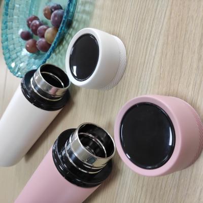 China Manufacturer Viable Temperature Touch Screen LED Water Bottle Stainless Steel Smart Insulated Vacuum Flask for sale