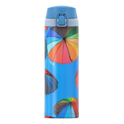 China Wholesale New Business Style Stainless Steel Vacuum Flask Flip Top Bottle for sale