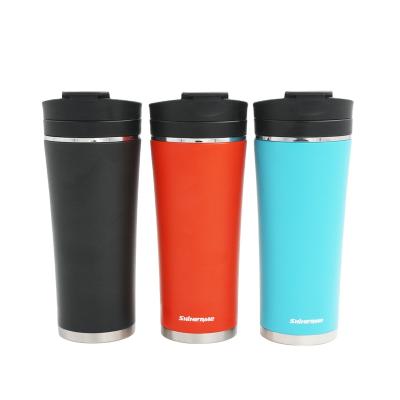 China Sustainable Cheap Color Coated Stainless Steel Drink Mug Heated Double Wall Travel Coffee Mug for sale