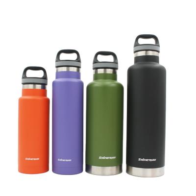 China Sustainable Netting 950ml Double Wall Sports Stainless Steel Vacuum Flask Wide Mouth Stainless Water Bottle for sale