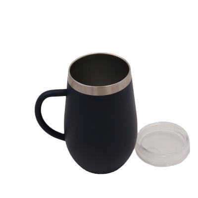 China Office Home Novelty Disposable Powder Coated Wine Cup 12oz Stainless Steel Vacuum Wine Cup for sale