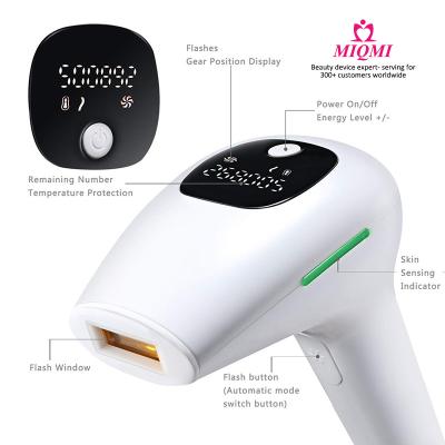 China MIQMI Permanent Hair Removal Home Use IPL Laser Hair Removal Machine Handset Laser Device for sale