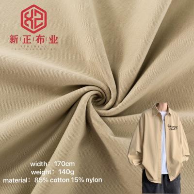 China Online Wholesaletor Anti-Shrink Treatment 85% Cotton And 15% Cotton Moonlight Nylon Knitted Twill Knit Rib Fabric for sale