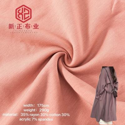 China Apparel 35% Artificial Cotton 30% Corduroy Cashmere Elastic Stretch Cotton 30% Acrylic Spandex Wrinkle Resistant 7% Knit Fabric for sale