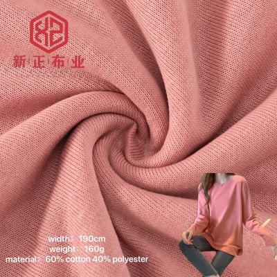 China Double Sided 60% Cotton And 40% Polyester Knit Rib Huamian Edible Wool Mattress Polyester Cotton Fabric For Sweaters for sale