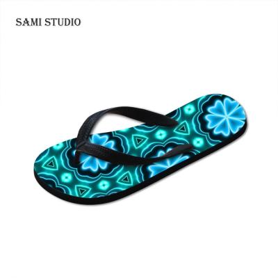 China Anti-odor flower printing flat portable durable unique rubber custom flip flops flip flops chancletas baratas flip flops for sale