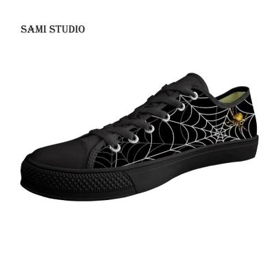 China Custom Comfortable Wear-resistant Flats Printing Cobweb Low Anti-odor Festival Shoes High Canvas Shoes Running Men Shoes Shoe Man for sale