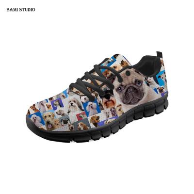 China 3D Light Animal Dog Printed Space Ladies Flat Shoes For Women Autumn Shoes Nursing Sneakers Ulzzang Mesh Shoes Sapato Feminino for sale