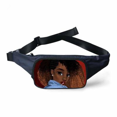 China Custom Logo Fanny Packs Women Black African Water Proof Girls Magical Ladies Bags Females Belt Money Bag Waist Bags For Women for sale