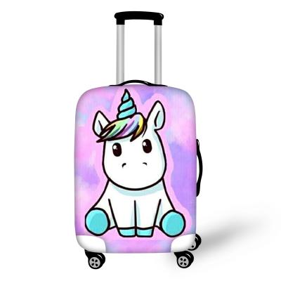 China Luggage Accessories Wholesale Custom Printed Unicorn Travel Luggage Cover Suitcase Cover Device Luggage Protector Cover Elastic for sale