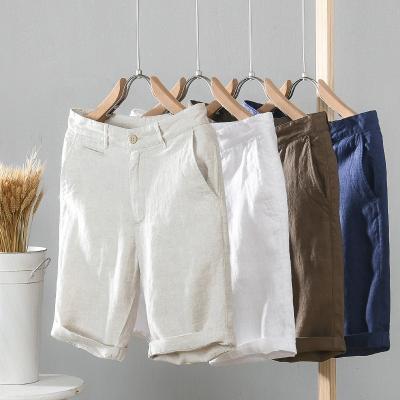 China QUICK DRY Summer Straight-Leg Breathable Plain Dyed Casual Canvas Plus Size Mens Bermuda New Design Shorts Mens for sale