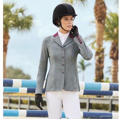 China Viable High Performance Fabric Contrast Cooling Collars Riding Equestrian Jacket for sale