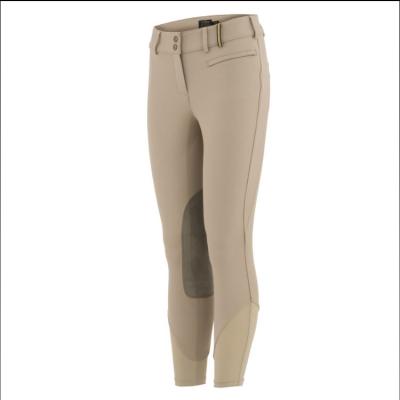 China Stretch Hems Knee Patches Ladies Equestrian Pants Front-Zip Breech Breech-028 for sale