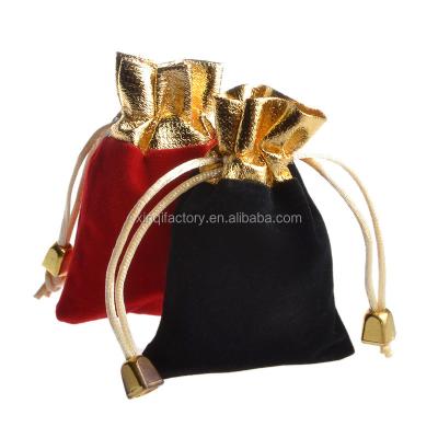 China Small Eco - Friendly Velvet Jewelry Drawstring Pouch for sale