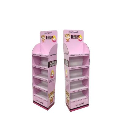 China Recyclable materials wholesale high quality sell well new type mobile paper shelf display rack for sale