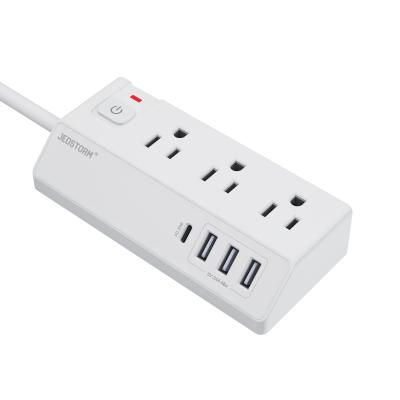 China PD20W For Portable Usb Us USB-C Outlet And 3 Port Trend Multi Outlet Surge Protector Plug Type C New 3 Usb Ports Power Strip Usb for sale