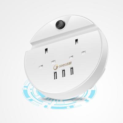 China Wholesale 10A 250V 2 Way Multifunctional Home Extension Electric Power Switched Socket With 3 Usb Ports And UK Plug for sale