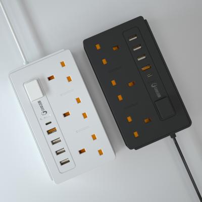 China Wholesale Home Wholesale High Quality 3 Way 10-15A UK Usb Extension Electric Desktop Multifunctional Socket For Hotel Office Use for sale