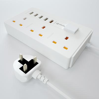 China Wholesale UK Type Home Electric Power Extension Socket Multi Socket With Fast Charging USB Charging Port And Switch For Home for sale