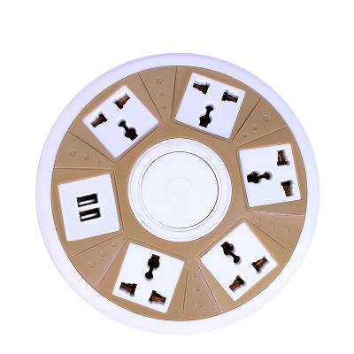 China With Multi Plug Rounded Socket Overload Protector Power Outlet Extension With Usb 2 Charging Left Newcomer for sale