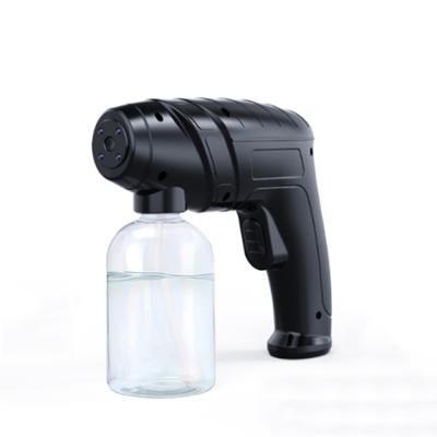 China Ready To Ship Portable Wireless Slim Fogger Machine Handheld Rechargeable Atomizer Mist Spray Gun Mist Atomizer Black Color for sale