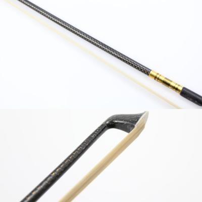 China Professional Violin Hotsale carbon fiber horse hair violin bow with good quality for sale