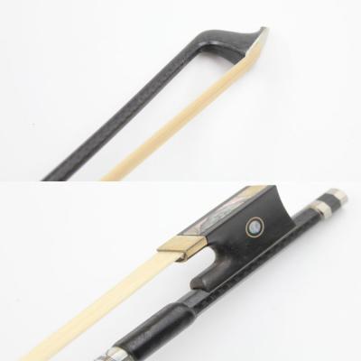 China Professional violin factory hotsale Pernambuco carbon fiber violin bow in stock for sale