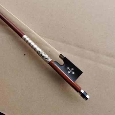 China Professional violin wholesale brazil horse wood hair violin bow with high quality for sale