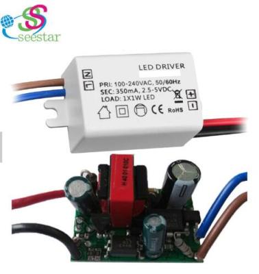 China DC 12V 3W Constant Voltage LED Driver 250 mA Constant Voltage Power Supply 1x1W Pass CE 5-11V Led Power Supply SST-3W350-LHNV-A1C for sale