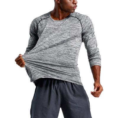 China Sports Fitness Clothing Men's Basketball Loose Clothes Breathable Long Sleeved Outdoor Running Top Quick Drying Clothes New for sale