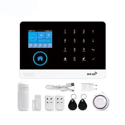 China WiFi+2G GSM Wireless Intruder Alarm System Graffiti APP Anti-theft Control PG-103 for sale