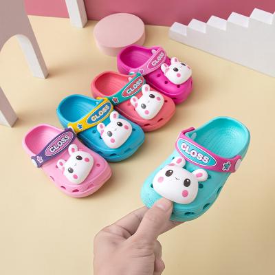 China Deodorization 2022 New Design Summer Cartoon Cat Paw Eva Kids Clogs Sandals Baby Slippers Shoes for sale