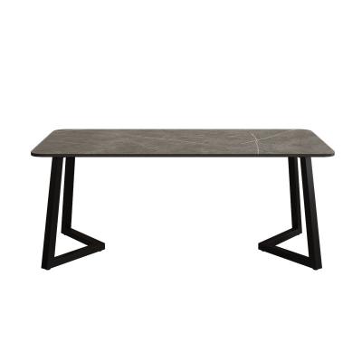 China Other New Products Favorable Price Marble Metal Selling Contemporary Square Dining Table for sale