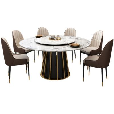 China Other Factory Supply Home Furniture Marble Dining Table Chair Set Hot Selling Round for sale