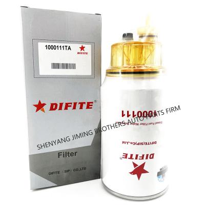 China Iron + paper DIFITE 1000111 Truck Parts Diesel Fuel Filter Water Separator For Dongfeng for sale