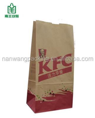 China Recyclable Food Grade Paper Bag SOS Paper Bag, Pointy Bottom Paper Bag, Takeout Food Paper Bag for sale