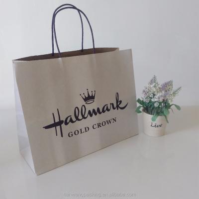 China BIODEGRADABLE twisted handle versa kraft paper shopping bag for sale